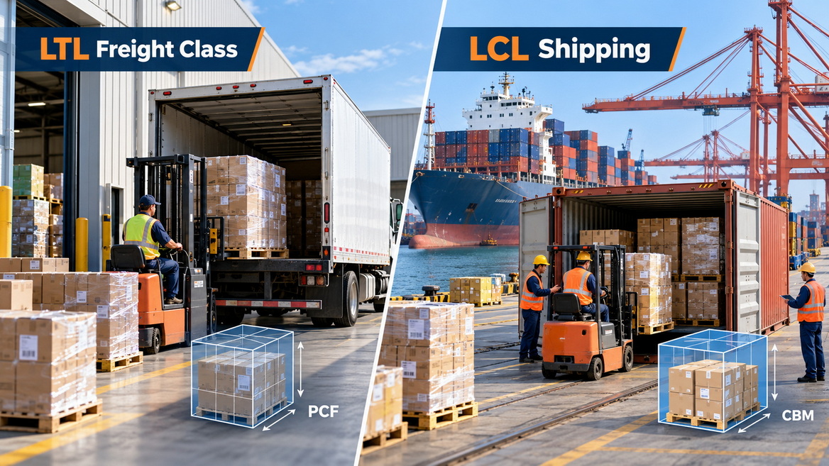 LTL Freight Class And LCL Shipping Comparison LTL Freight Class And LCL Shipping Comparison
