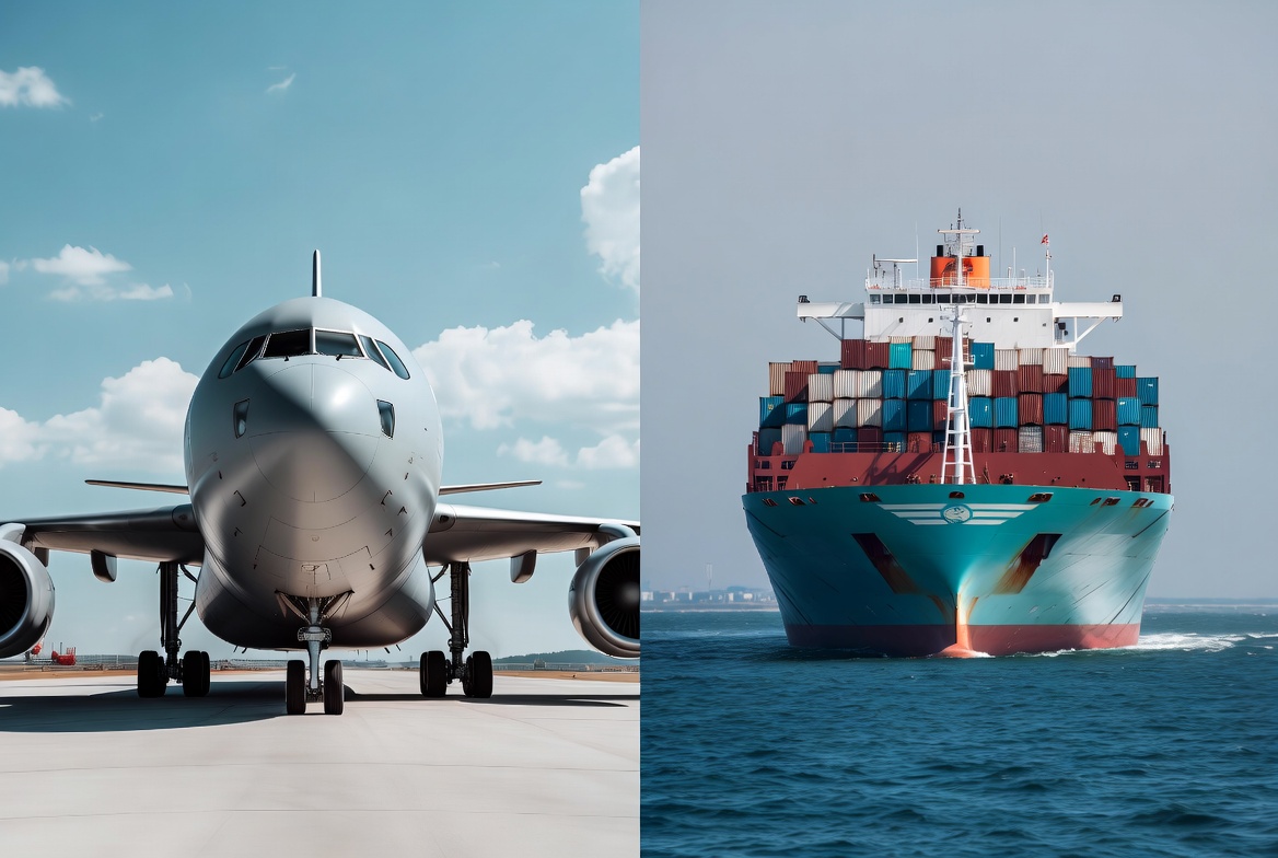 Luchtvracht versus zeevracht voor dringende productieonderdelen