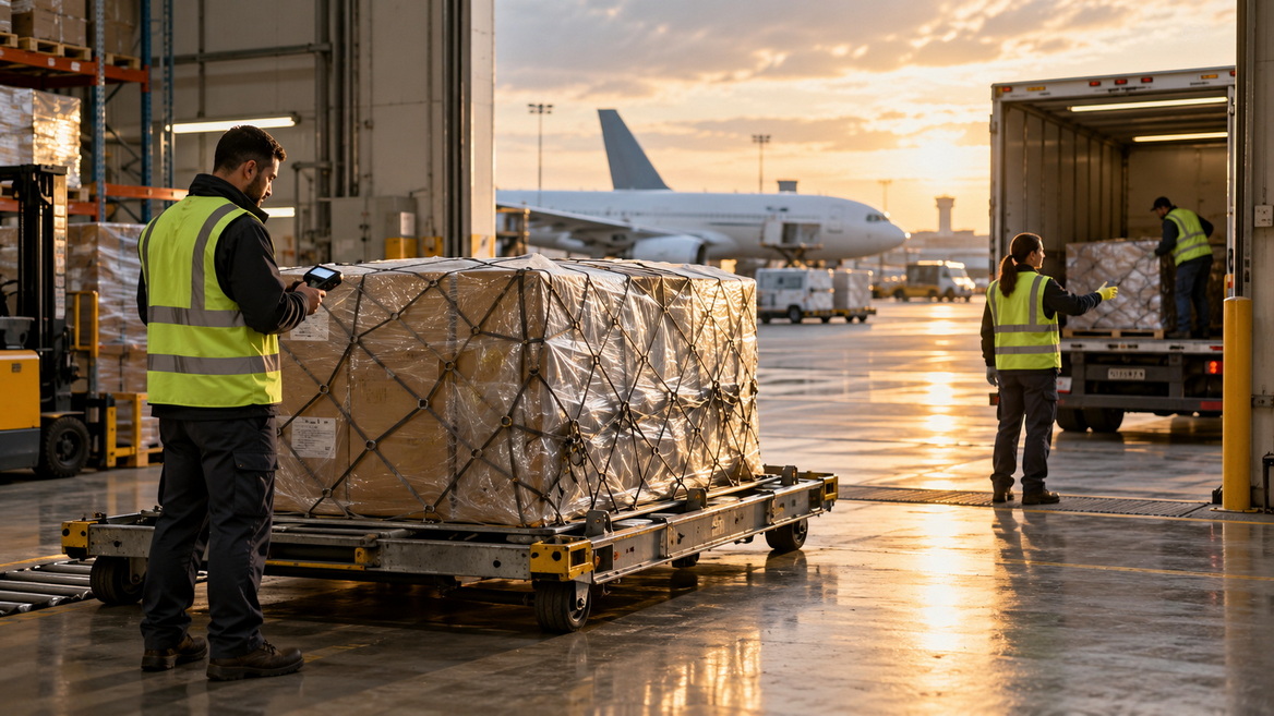 Air Cargo Handoff At Changi